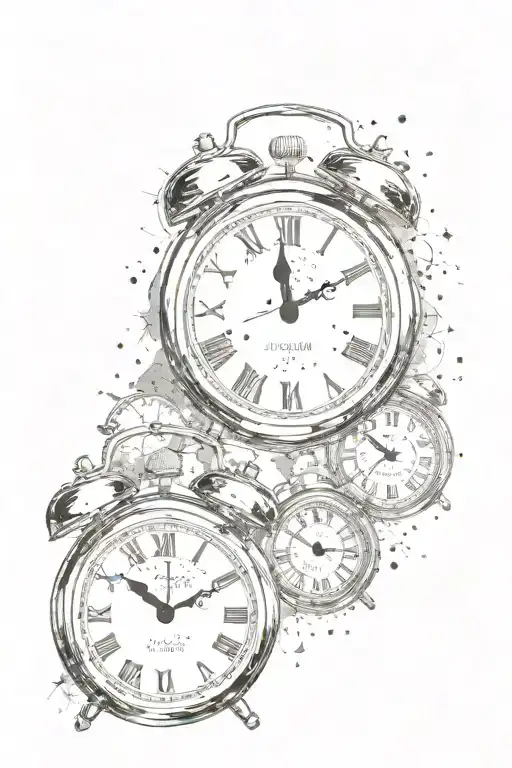 4 Clocks Galaxy Background