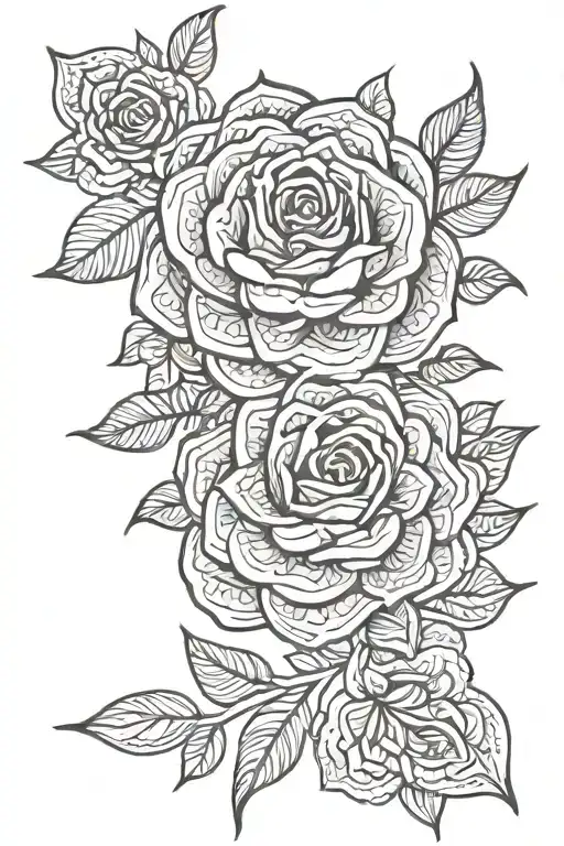 Mandala Rose Flower