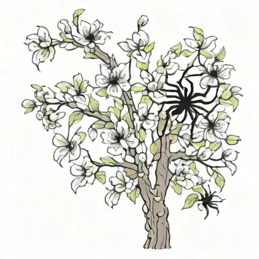 Spider Tree With Flowers