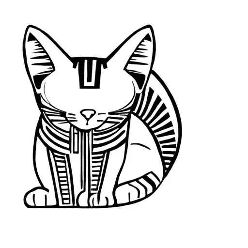 Egyptian Cat Sitting