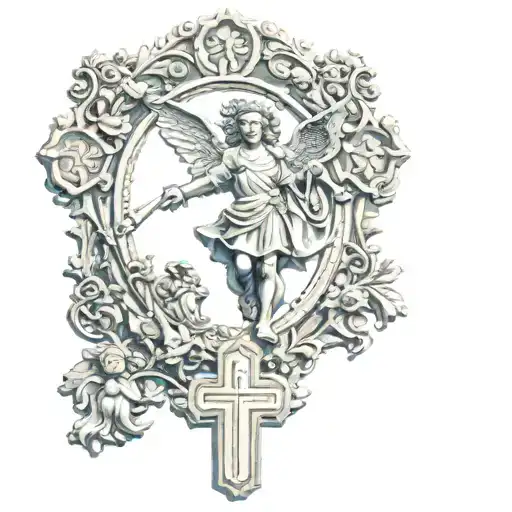 Cross With Spain Arc Angel Michael