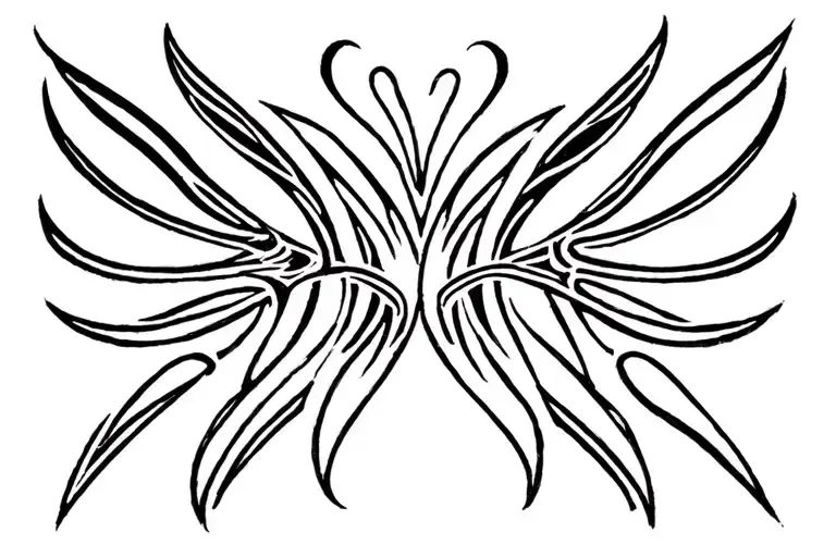 Perfectly Symmetrical Biomorphic Tattoos In Fine Line Intricate Detail And Soft Curves In Groups