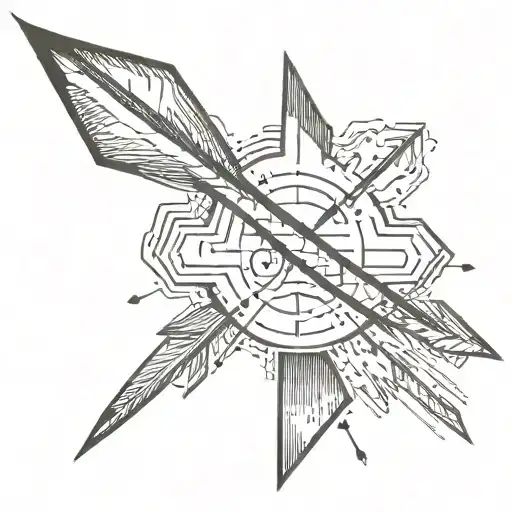 Arrow Pointing Forward Representing