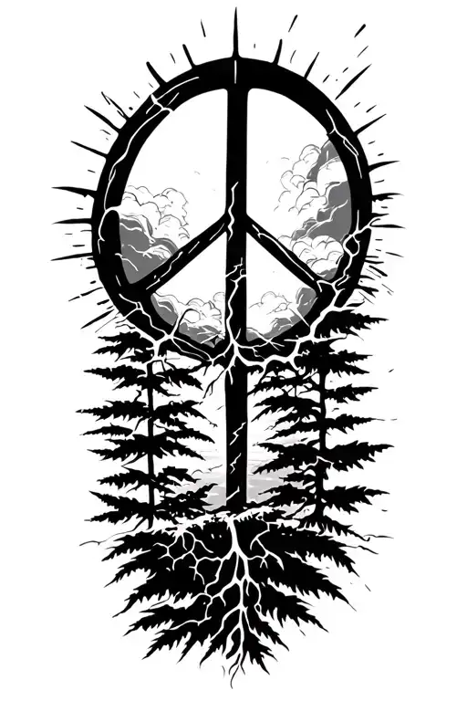 Peace And Lightining Storm And Time And Nature