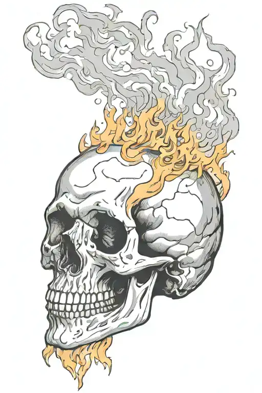 Skull Engulfed In Flames