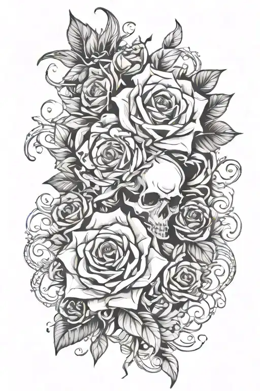 Waist To Thigh Tattoo Goth Easy No Flowers