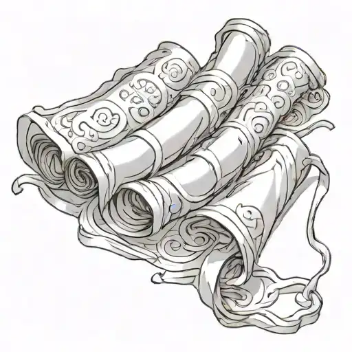 Burnt Scroll Wrapped