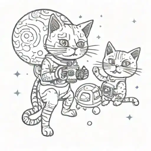 Galactic Mush And Cat Playing