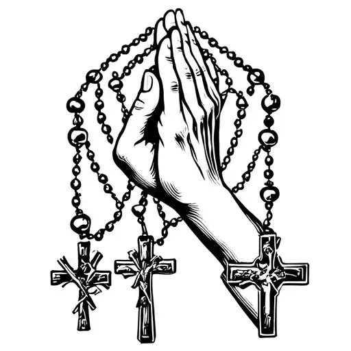 Rosary Praying Hands