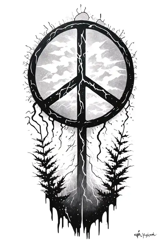 Peace And Lightining Storm And Time And Nature