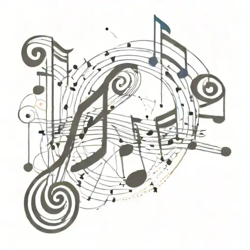 Incorporate Pagode Music Notes Into A Geometric Design