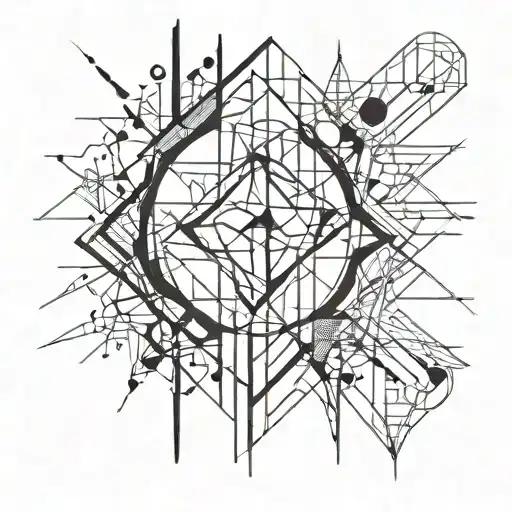 Abstract Tattoo With Lines Beautiful And Minimalistic