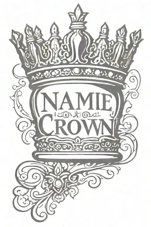 Name And Crown Over The Name
