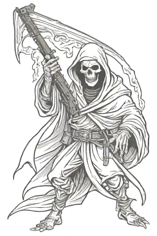 Grim Reaper With Guns