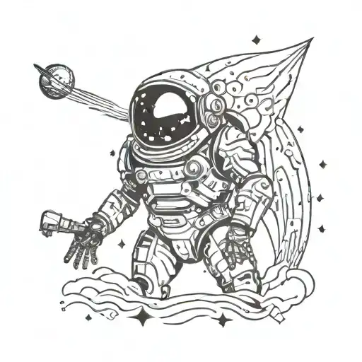 Space And Aliens With The Galaxy Filled With Stars