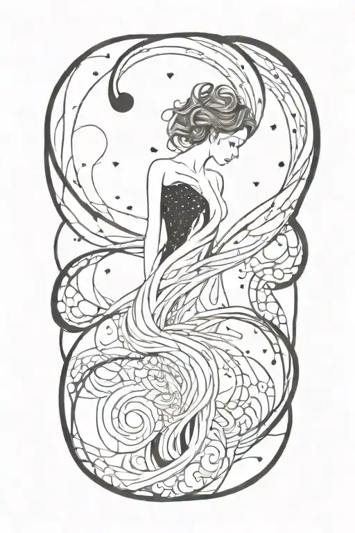 Heaven Opening Her Coat To Reveal Hidden Galaxies Swirling