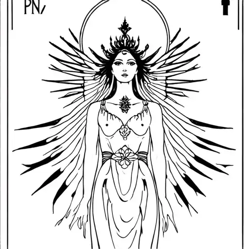 A Psyche Goddess Tarot Card Featuring