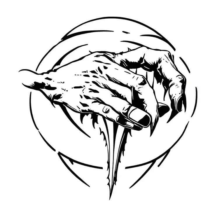 Demonic Hand Gripping Shoulder It Should Crawl