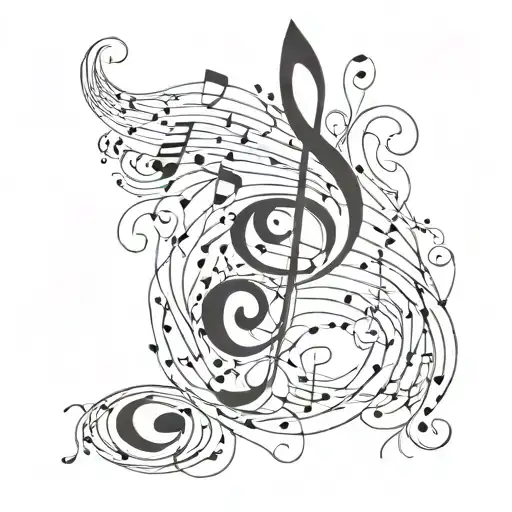 Music Note Intertwined