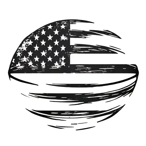Football Us Flag Downward Spiral Bound