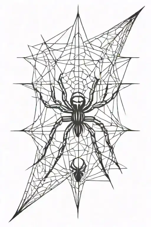 Spider Crawling On Cross