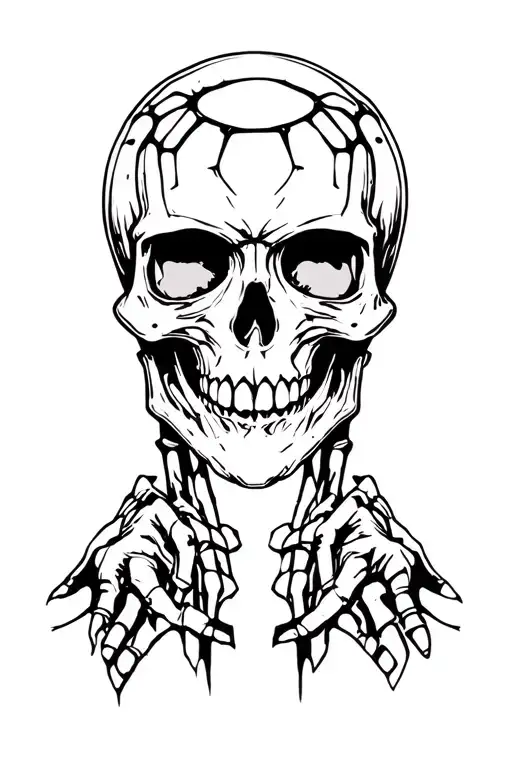 Cyber Sigilism Skull Soft Shading