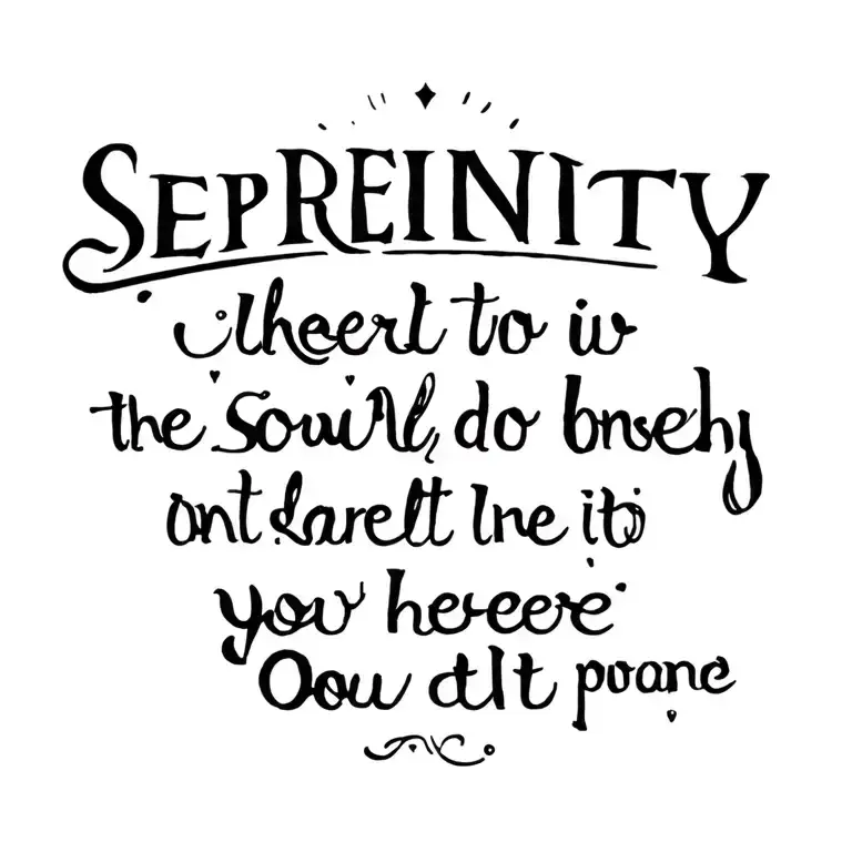 Serenity Prayer Written