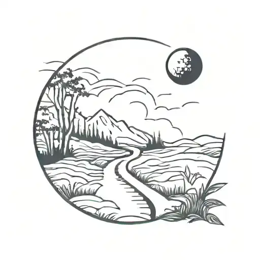 Path Cut By The Moon