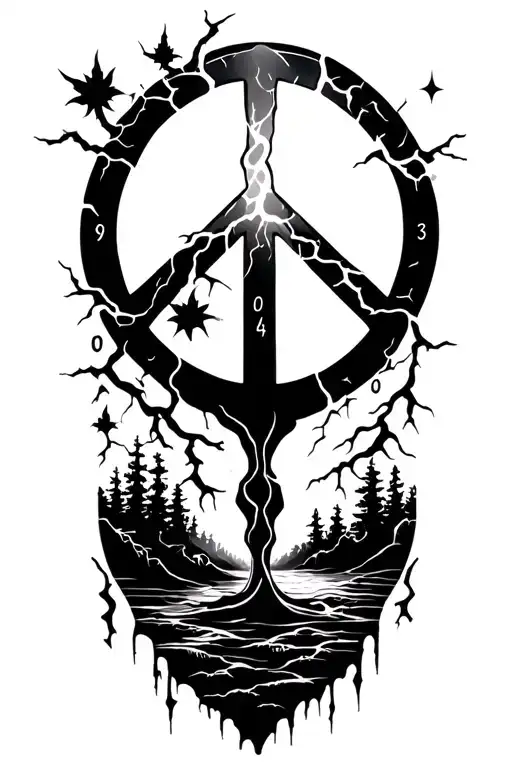 Peace And Lightining Storm And Time And Nature