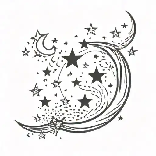 Cresent Moon And Stars