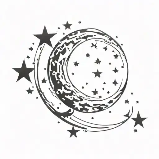 Cresent Moon And Stars