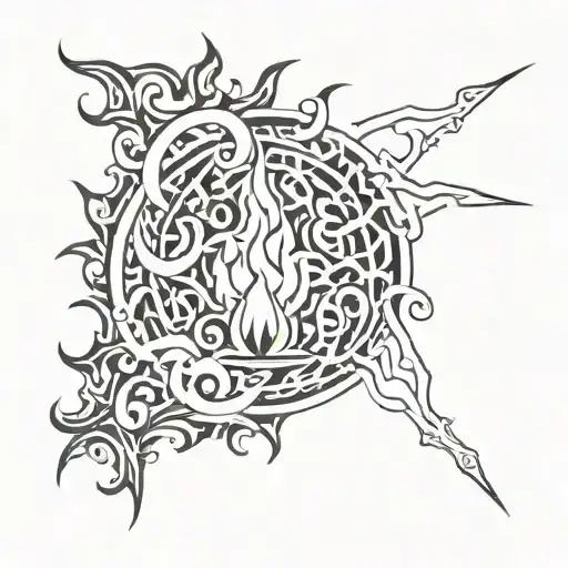 Fire Element And Prayer And Heaven