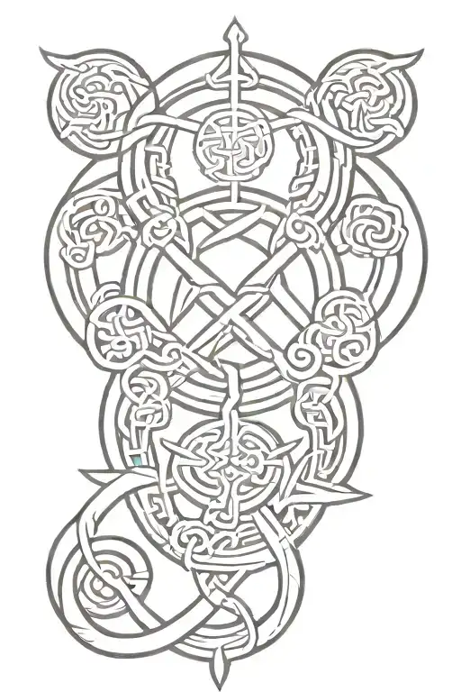 Design A Tattoo Incorporating The Infinity Symbol With Traditional Chinese And Scottish Symbols