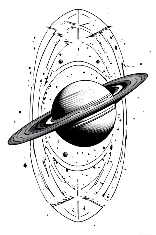 Sagitarus Saturn Moon Surrounded