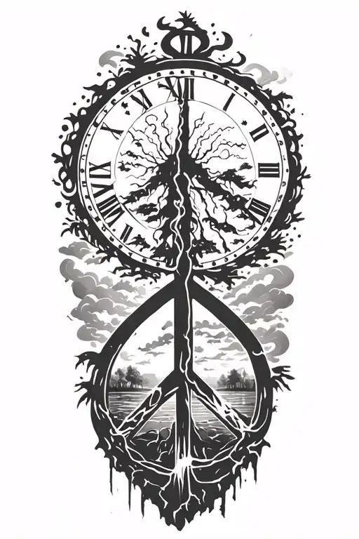 Peace And Lightining Storm And Time And Nature