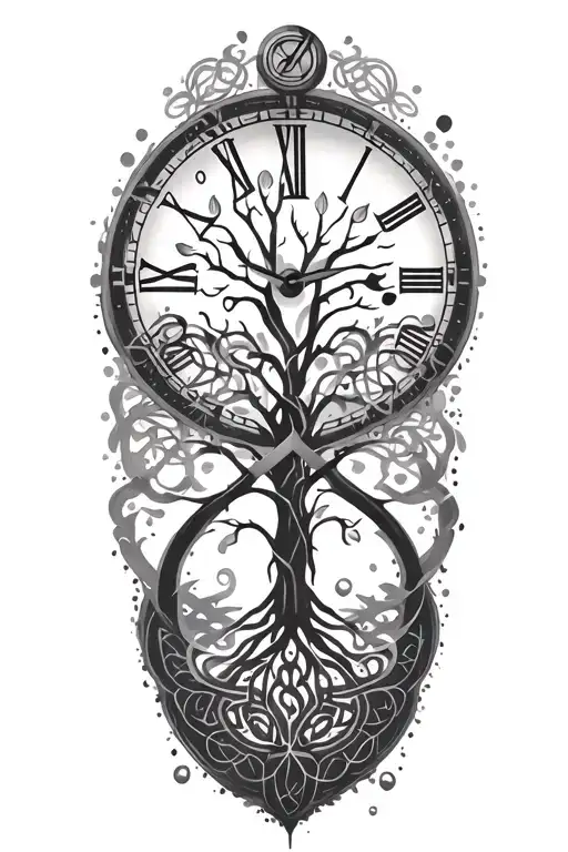 Celtic Tree Of Life In Clock Face