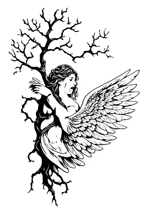 Angel Crying Under A Poison Tree