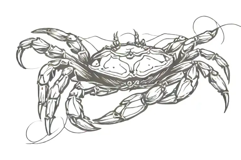 Crab With Water Lyli