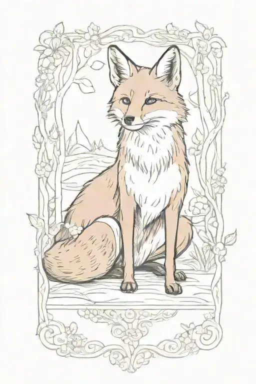 Storybook Illustration Of A Fox