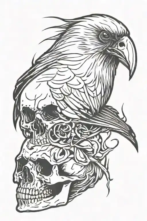 Raven And Skull
