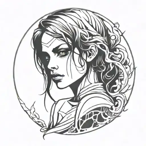 Spooky And Dark Girl