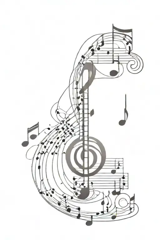 Incorporate Pagode Music Notes Into A Geometric Design