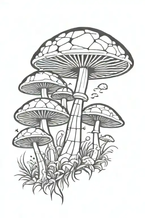 Psychedelic Musroom Geometric Design