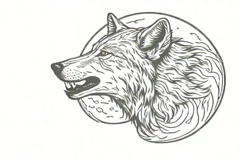 Lost Wolf Howling At The Moon