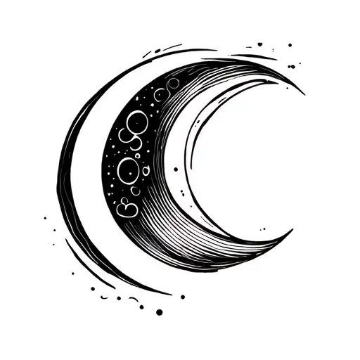 Abstract Moon And Flash Flow