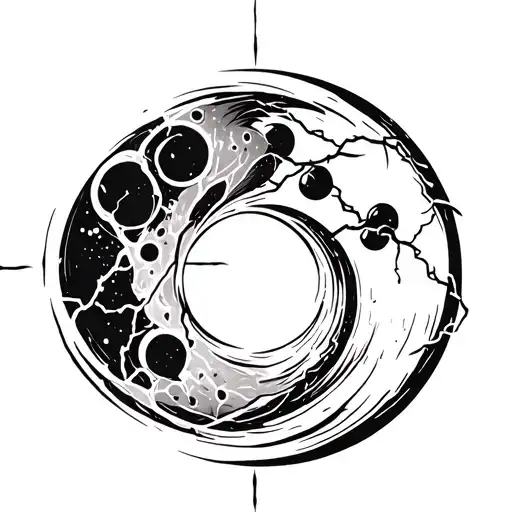 Abstract Moon And Electricity