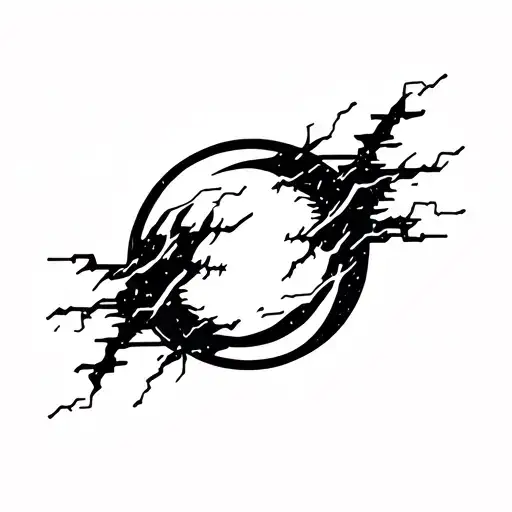 Abstract Moon And Electricity