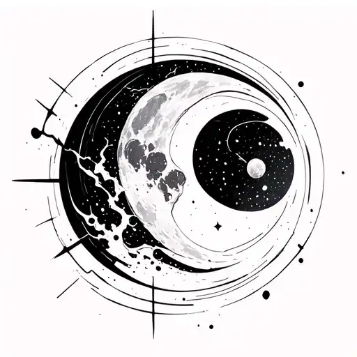 Abstract Electric Moon