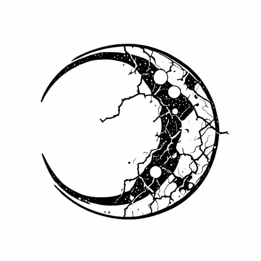 Abstract Moon And Electricity