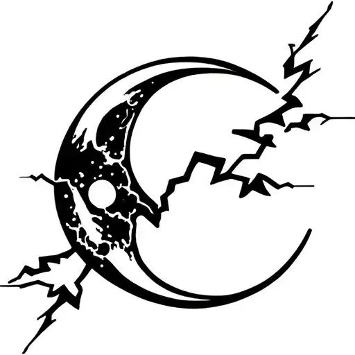 Abstract Moon And Electricity